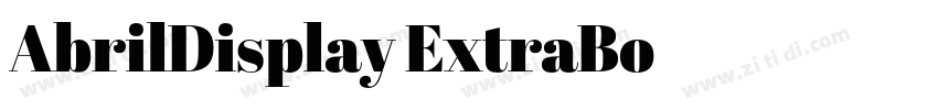 AbrilDisplay ExtraBo字体转换